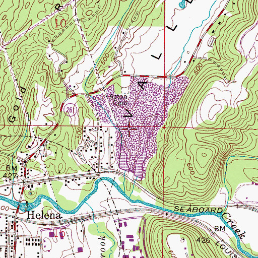 Topographic Map of Grabun (historical), AL