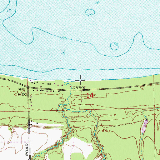 Topographic Map of Halfaday Creek, MI