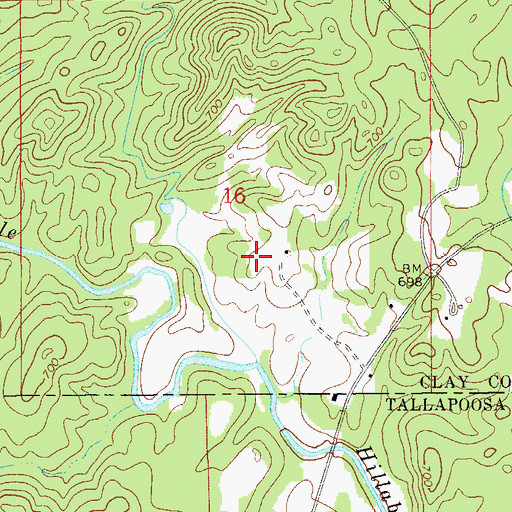 Topographic Map of Guthrie Creek, AL