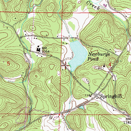 Topographic Map of Heflin School (historical), AL
