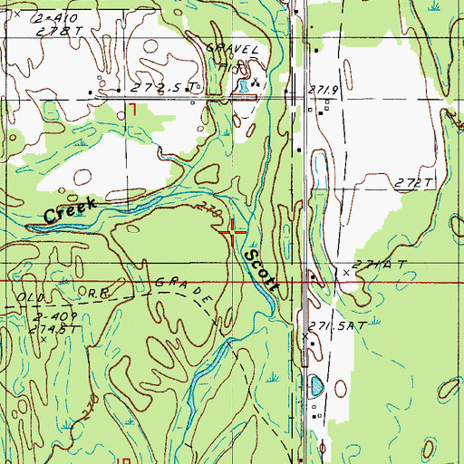 Topographic Map of Hayes Creek, MI