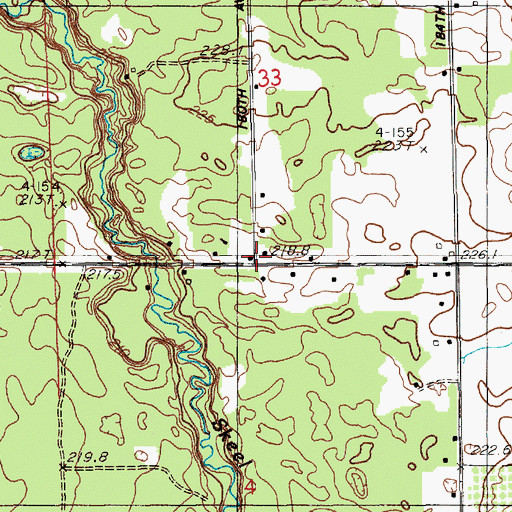 Topographic Map of Hazel Grove School, MI