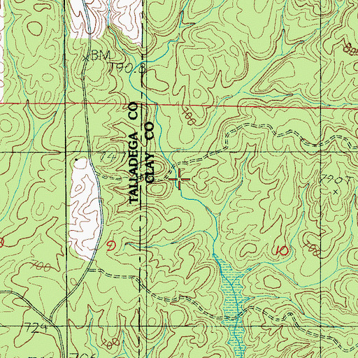 Topographic Map of Hopewell Church (historical), AL
