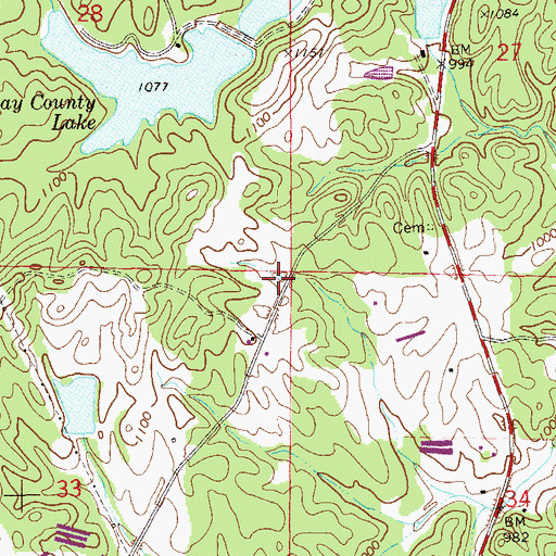 Topographic Map of Ingram Mill (historical), AL