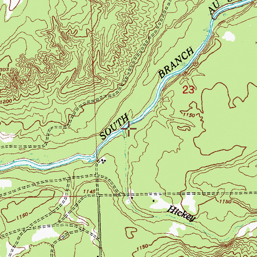 Topographic Map of Hickey Creek, MI