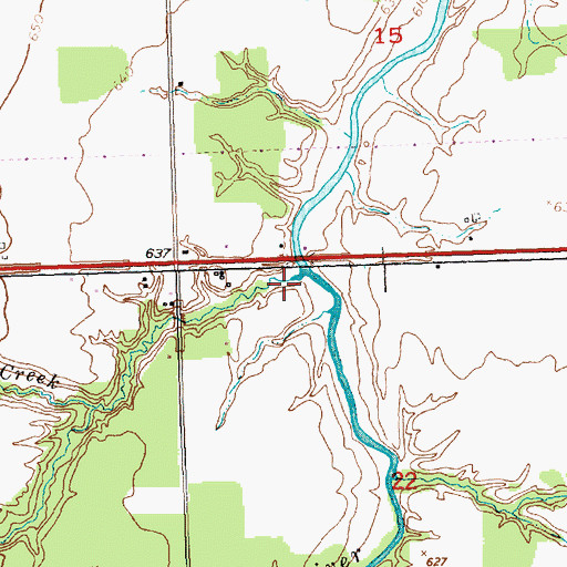 Topographic Map of Hickler Creek, MI