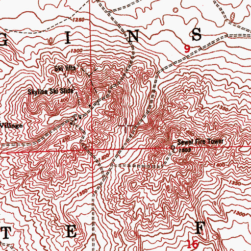 Topographic Map of Higgins Lake State Forest, MI