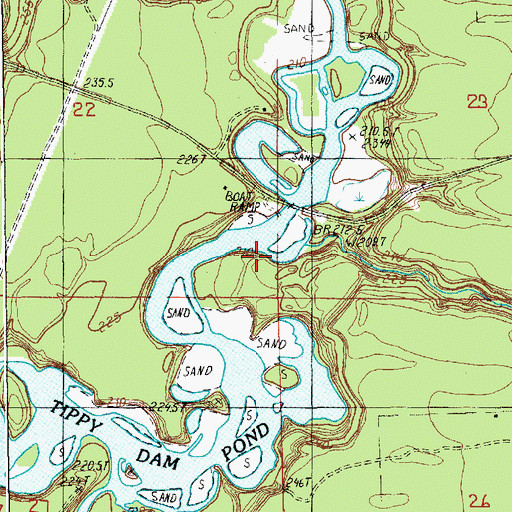 Topographic Map of Hinton Creek, MI