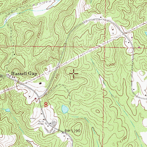 Topographic Map of Jennings Graphite Mine, AL
