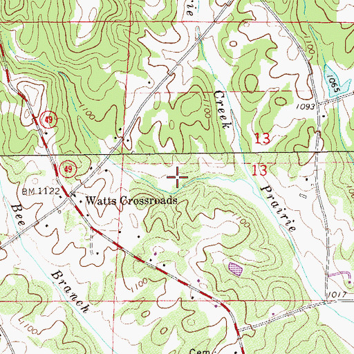 Topographic Map of Lee Gap, AL