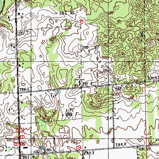Topographic Map of Holt Cemetery, MI