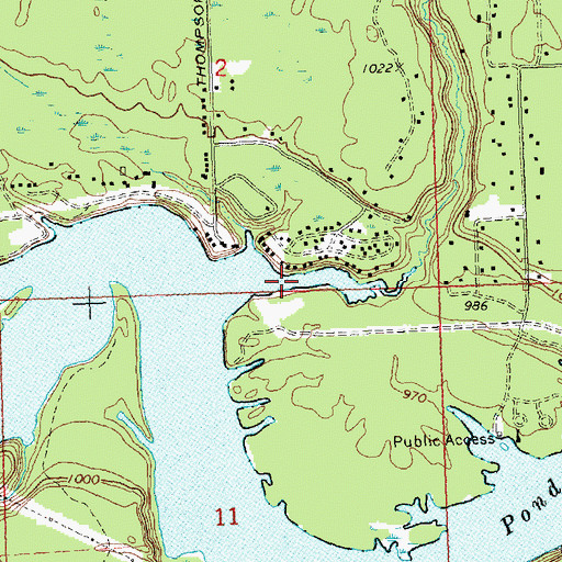 Topographic Map of Honeywell Creek, MI