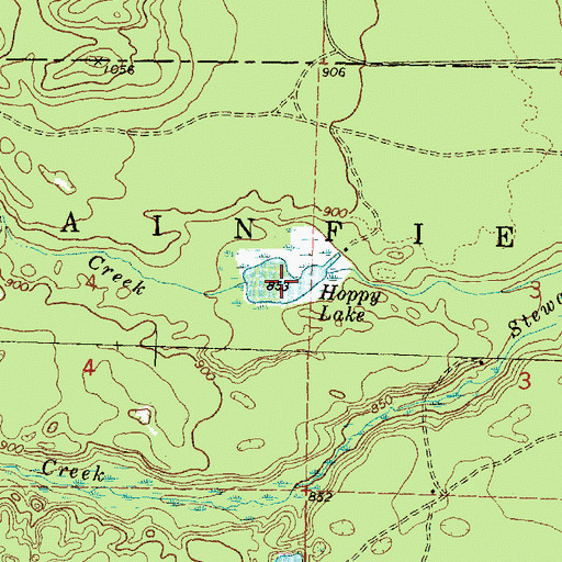 Topographic Map of Hoppy Lake, MI