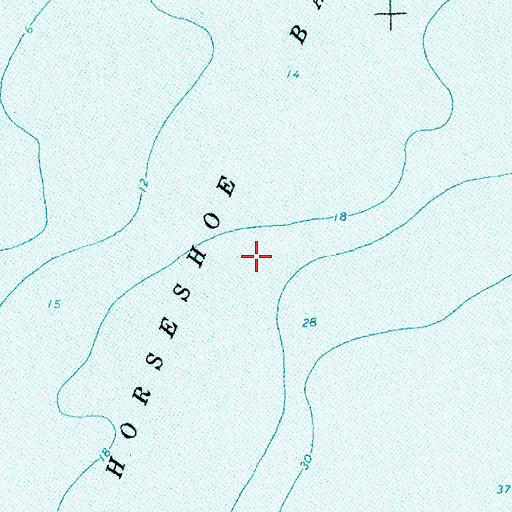 Topographic Map of Horseshoe Bay, MI