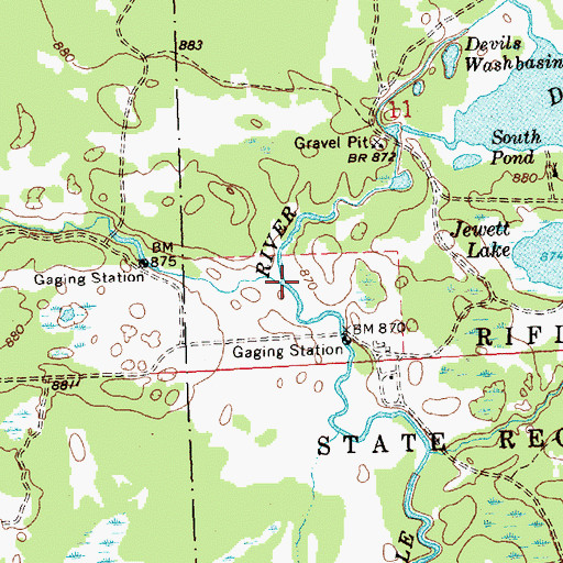 Topographic Map of Houghton Creek, MI