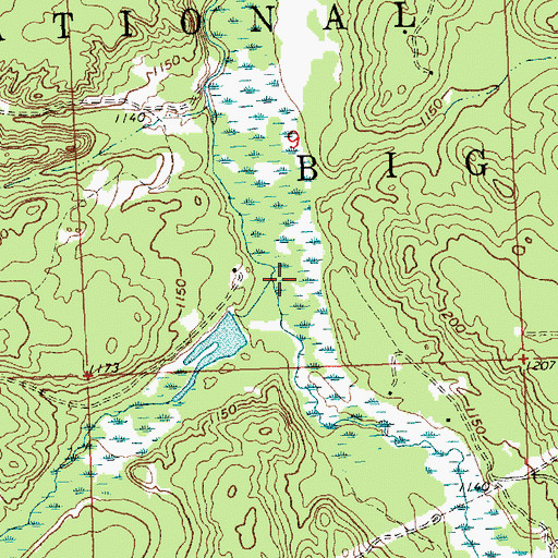 Topographic Map of Hunt Creek, MI
