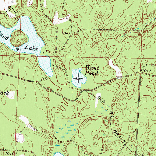Topographic Map of Hunt Pond, MI