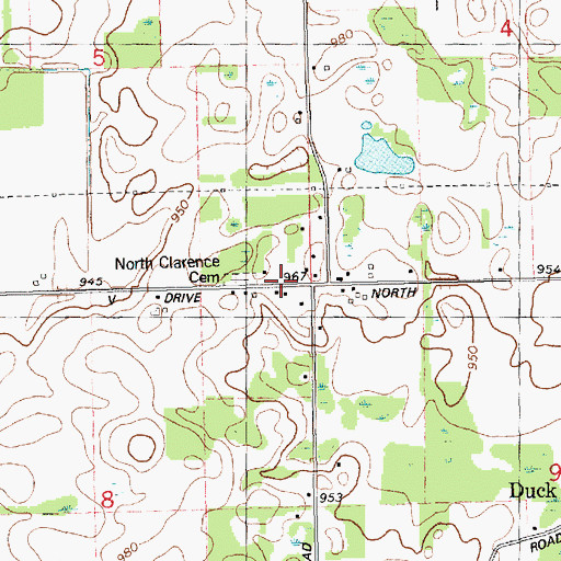 Topographic Map of Hunt School, MI
