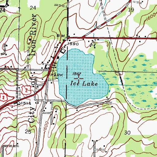 Topographic Map of Ice Lake, MI