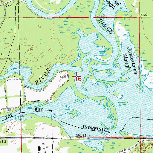 Topographic Map of Indian River, MI