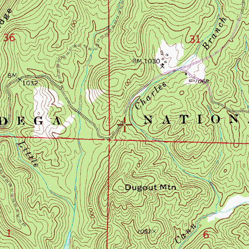 Topographic Map of Oak Hill School (historical), AL