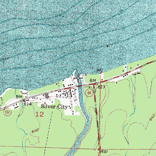 Topographic Map of Big Iron River, MI