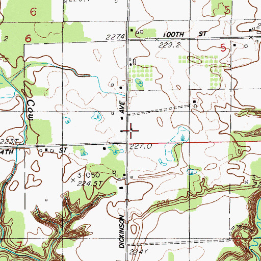 Topographic Map of Jibson School, MI
