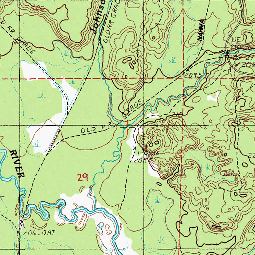 Topographic Map of Johnson Creek, MI