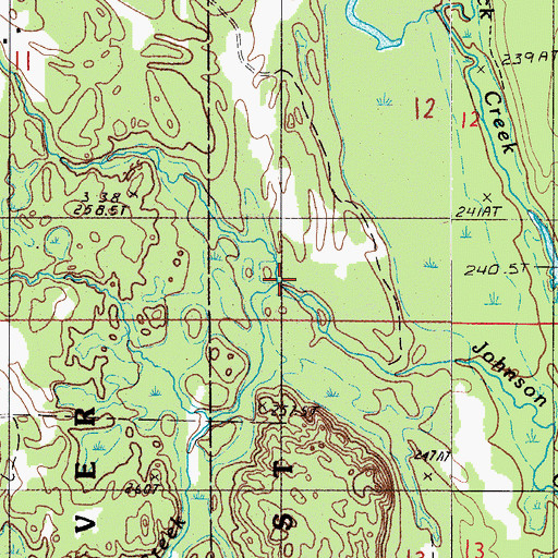 Topographic Map of Johnson Creek, MI