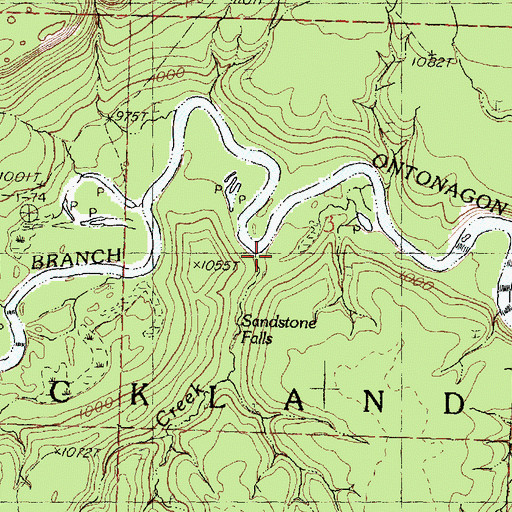 Topographic Map of Johnson Creek, MI