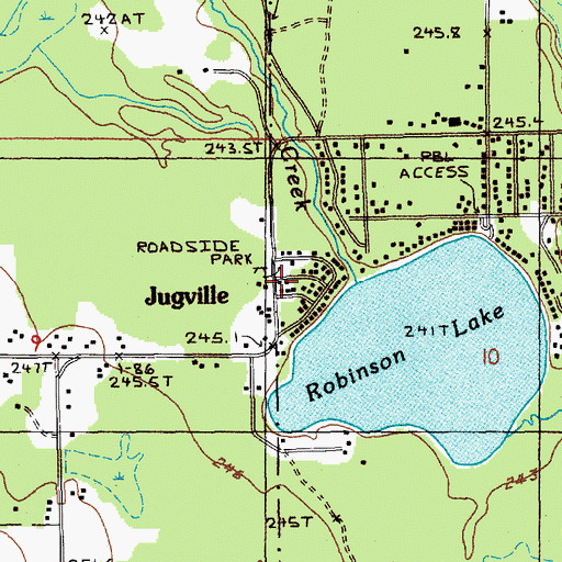 Topographic Map of Jugville, MI