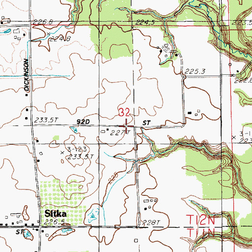 Topographic Map of Kempf School, MI