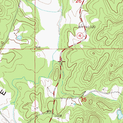 Topographic Map of Shinbone Gin (historical), AL