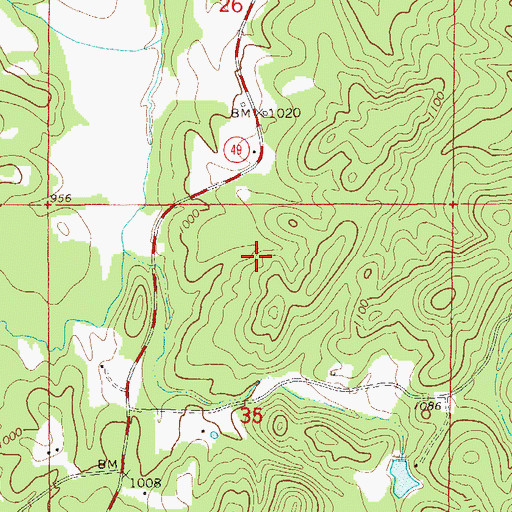 Topographic Map of Smiths Mill (historical), AL