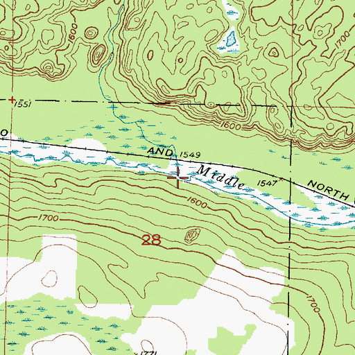 Topographic Map of Klippel Creek, MI