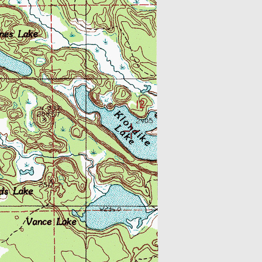 Topographic Map of Klondike Lake, MI