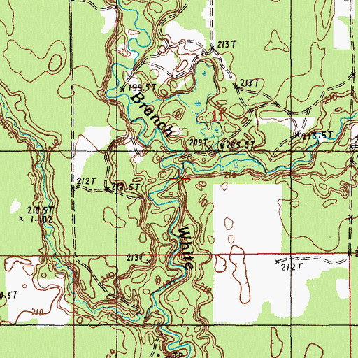 Topographic Map of Knutson Creek, MI