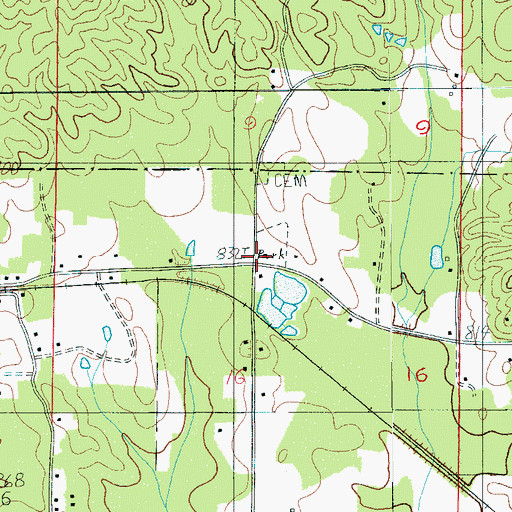 Topographic Map of Valley Grove Church (historical), AL