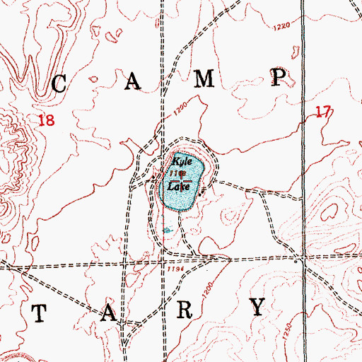 Topographic Map of Kyle Lake, MI