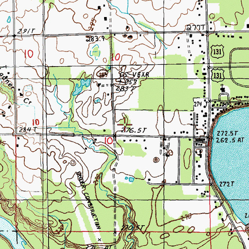Topographic Map of Ladner Cemetery, MI