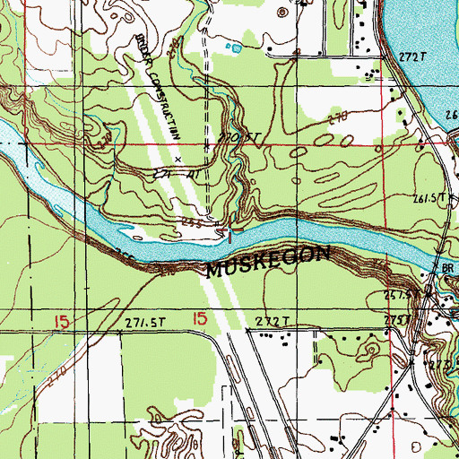 Topographic Map of Ladner Creek, MI