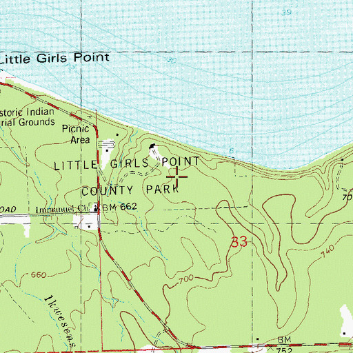 Topographic Map of Lake Superior Park, MI