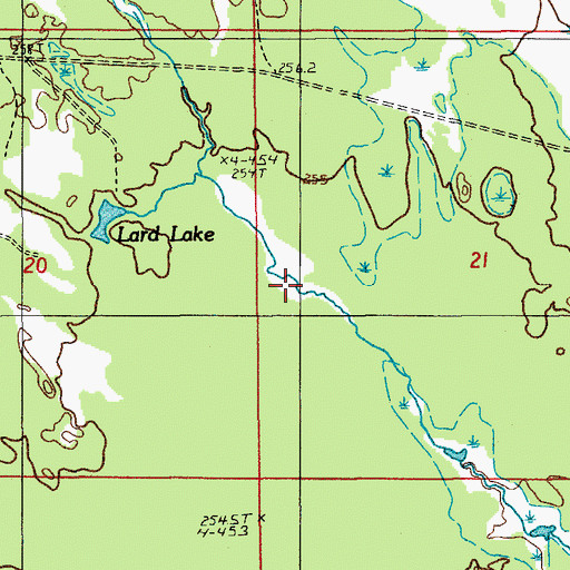 Topographic Map of Lard Lake, MI