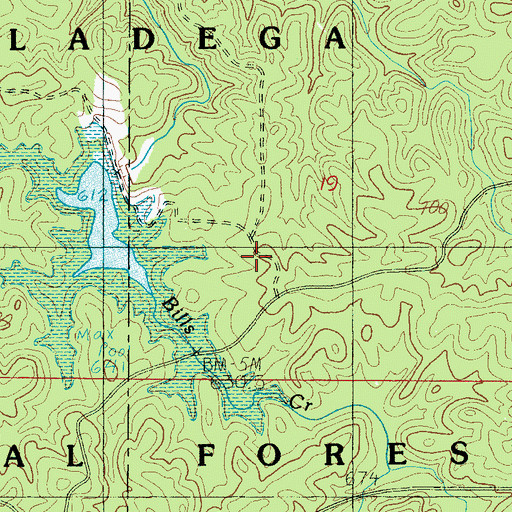 Topographic Map of Wests Chapel (historical), AL