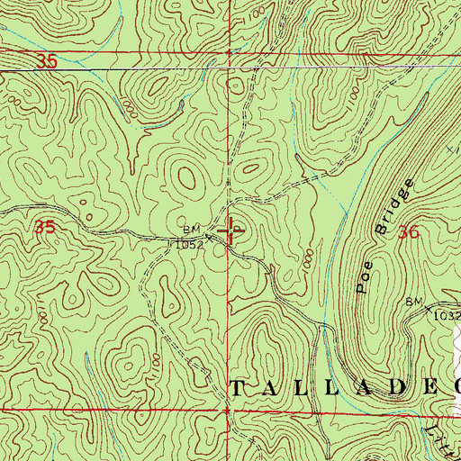 Topographic Map of Williams Store (historical), AL