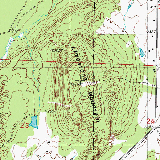 Topographic Map of Limestone Mountain, MI
