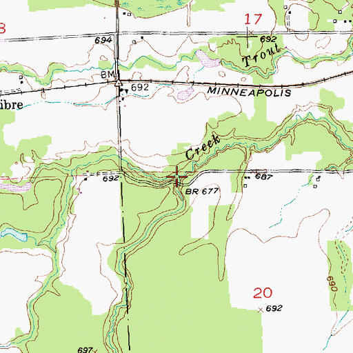 Topographic Map of Little Bear Creek, MI