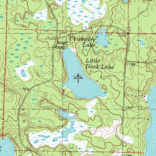 Topographic Map of Little Duck Lake, MI