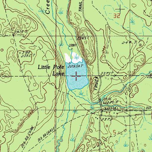 Topographic Map of Little Pole Lake, MI