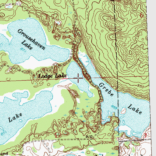 Topographic Map of Lodge Lake, MI